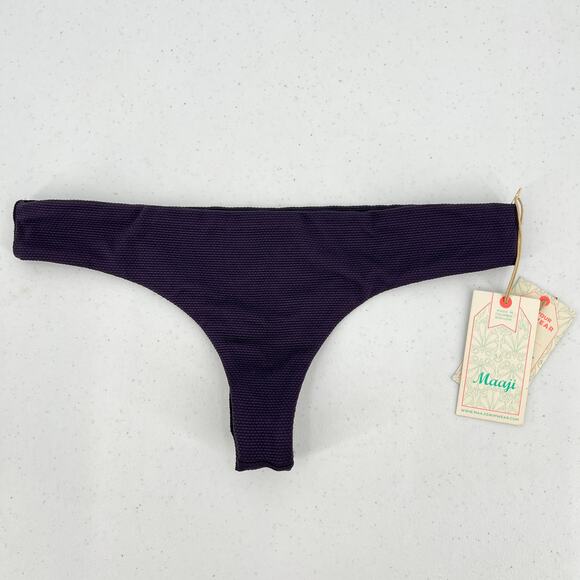 Maaji Womens Reversible Bikini Swim Bottom Purple Tropical Print Size M Medium - Picture 4 of 8